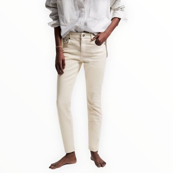 ZARA | Ecru | ZW THE MID WAIST SKINNY JEANS - Picture 6 of 11
